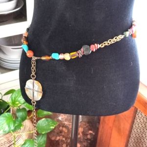 Multi-stone and Link Necklace / Belt